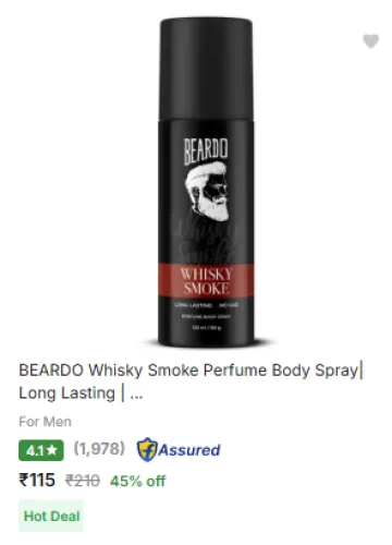 Image of BEARDO Whisky Smoke Perfume Body Spray 120ml