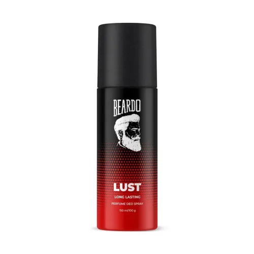 Image of BEARDO PERFUME DEO SPRAY - Lust, 150ml | Get compliments with Long lasting Aromatic, Fougere Deodorant Brand | 