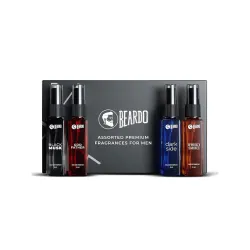 Beardo Perfume for Men - Premium Giftset 4x8ml | Black Musk, Godfather, Dark Side & Whisky Smoke | Eau De Perfume | Stro