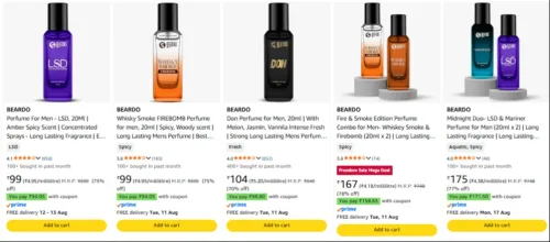 Image of BEARDO Perfume Starting From @ ₹99