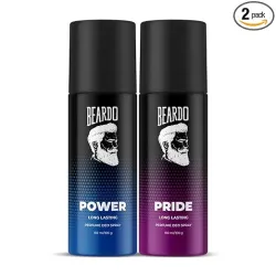 Beardo Power & Pride Perfume Body Spray 150ml x 2 (Set of 2) Get compliments with Long lasting Fougere, Aromatic Deodora