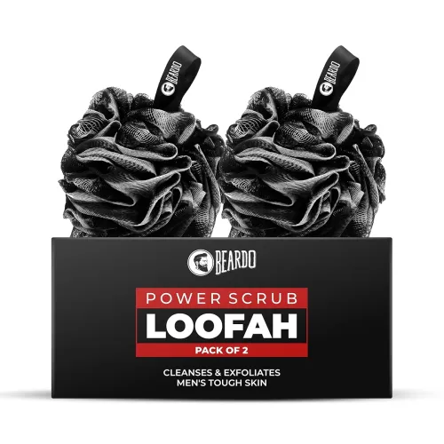 Image of Beardo Power Scrub Large Loofah for bathing for men | Loofah Scrubber Exfoliator removes dead skin & Controls Oil | High