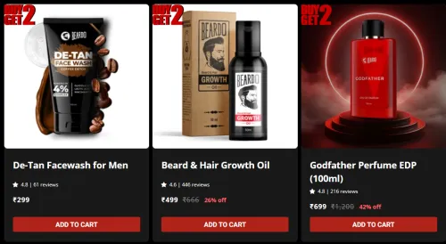 Image of Beardo Sale : Buy 2 & Get 2 on Product