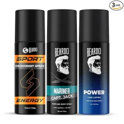 BEARDO Sport Energy Deodorant Spray 150ml (Set of 3)