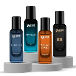Beardo The Elite Collection- Whisky Smoke,Mariner, Legend & Don Perfume for Men (20ml x 4) | Long Lasting Fragrance | Lo
