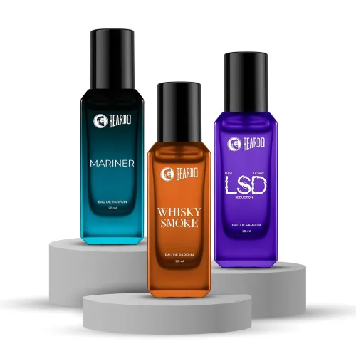 Image of Beardo The Iconic Trio+ LSD,Mariner + Whisky Smoke Perfume (20ml x 3)