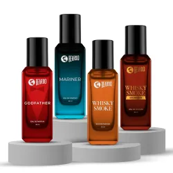 Beardo The Ultimate 4 – Whisky Smoke, Bourbon, Godfather & Mariner Perfume Set for Men (20ml x 4) | Long Lasting Fragran