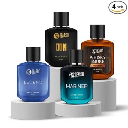 BEARDO Thug Life Edp Combo Don, Whiskey Smoke Bourbon, Mariner & Legend Perfume for Men (50mlx4) | Long Lasting Perfume 