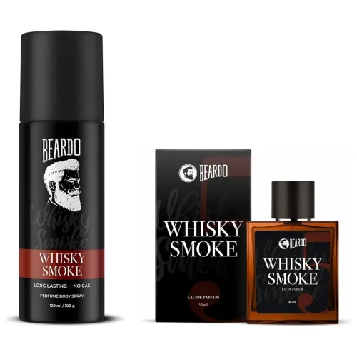 Image of Beardo Whiskey Smoke Fragrance Combo Set 120ml , 50ml 