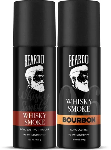 Image of BEARDO Whisky Smoke & Bourbon Deo (270 ml, Pack of 2)