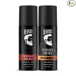 Beardo Whisky Smoke & Bourbon Perfume Body Spray (Set of 2) 