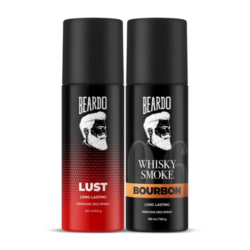 Image of Beardo Whisky Smoke & Lust Perfume Body Spray (Set of 2) Spicy, Woody Oudh Deo for Men Long Lasting | Date night Deodora