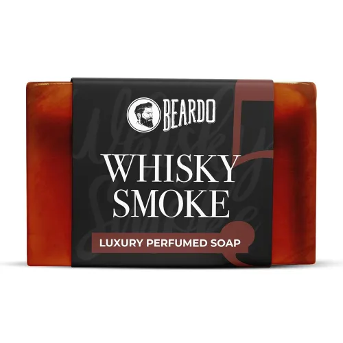 Image of Beardo Whisky Smoke Perfumed Luxury Soap for Men, 75g | Deep cleanses skin pores | Repairs broken skin and Reduce Hyperp