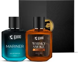 BEARDO Whisky Smoke Bourbon EDP & Mariner EDP Perfume Set | Gift |Strong & Long Lasting Perfume - 100 ml (For Men)