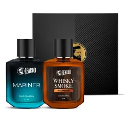 Beardo Whisky Smoke Bourbon Perfume 50ml & Mariner Perfume 50ml Combo | Long Lasting Perfume For Men | Oriental, Woody, Leathery | Fresh, Aqua Notes | Gift Set | Rakhi Gift for Brother | Gif...