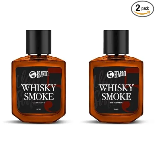 Image of BEARDO Whisky Smoke Perfume For Men, 50Ml X 2 | Eau De Parfum | Strong Long Lasting| Spicy, Woody Oudh | Body Spray | Gi