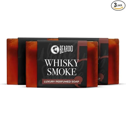 Image of Beardo Whisky Smoke Perfumed Luxury Soap for Men, 75g x 3