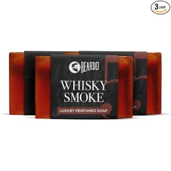 Beardo Whisky Smoke Perfumed Luxury Soap for Men, 75g x 3