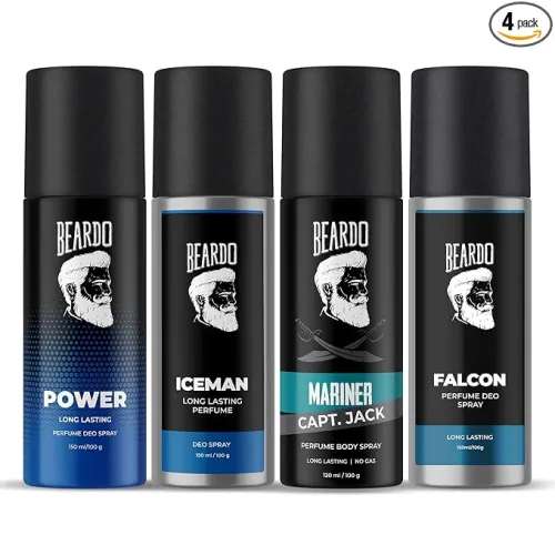 Image of Beardo 4Pc Body Spray Set for Men – Power, Iceman, Mariner, Falcon