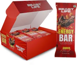 BeastLife Choco Almond Energy Bar | Multigrain Energy Bar | 2.36g protein Energy Bars (180 g, Choco Almond)
