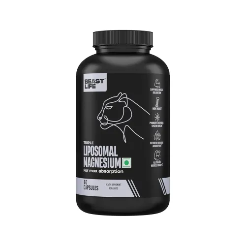 Image of BeastLife Triple Liposomal Magnesium 350mg | 3-in-1 Formula with Magnesium Glycinate, Magnesium Oxide