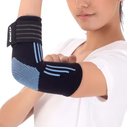 beatXP 3D Elbow Support for Gym (Pack of 1) - Elbow Compression Sleeves for Pain Relief, Tendonitis, Tennis Elbow, Cricket, Arthritis & Joint Inflammation