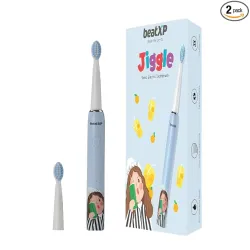 beatXP Jiggle Sonic Electric Toothbrush for Kids with 2 Brush Heads & 3 Cleaning Modes