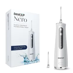 beatXP Teen Nero Automatic Water Flosser For Teeth With 250Ml Detachable Water Tank|Portable & Rechargeable|110 Days Battery Life|8 Level Pressure And 4 Modes|2 Jet Tips Water Flosser,1 coun...