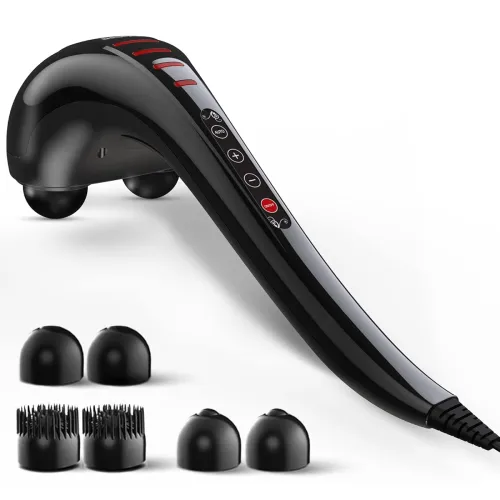 Image of beatXP Thunder Body Massager (3 Attachments, Jade Black) 