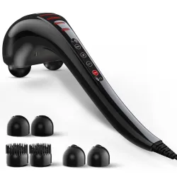 beatXP Thunder Body Massager (3 Attachments, Jade Black)