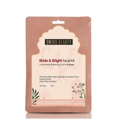 Swiss Beauty Care Bride & Bright Facial Kit | 6 Steps For A Bridal Glow | Cleanses | Brightens | Nourishes