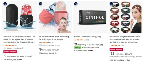 Image of Beauty & Personal Care Products Starting at ₹9
