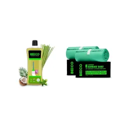 Beco Natural Disinfectant Floor Cleaner -1 Litre | Lemongrass & Basil Freshness |Non Toxic Germ Kill F