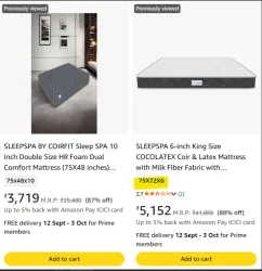 Bed Mattress @ Minimum 80% Off