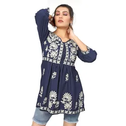 Bee M Pee Designer Rayon Cotton Short Kurti Top