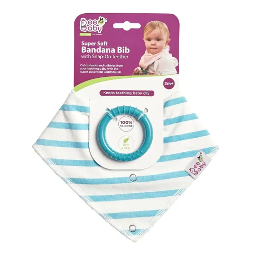 Image of BeeBaby Bandana Bib with Teether