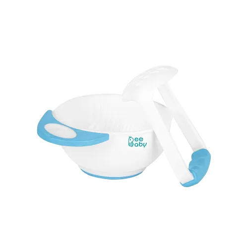 Image of BeeBaby Food Mash & Serve Bowl Set For Baby (Blue)
