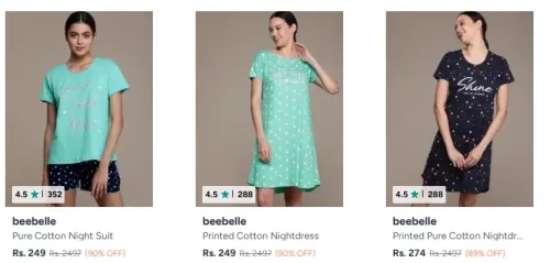 Image of Beebelle Women Night Dress Upto 90% Off
