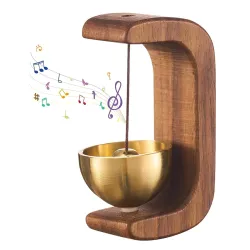 Beech Wooden Door Chime with Brass Bell