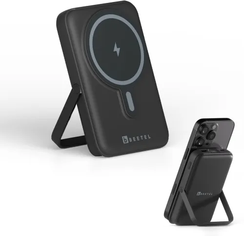 Image of Beetel 10000 mAh 22.5 W Wired & Wireless With MagSafe Compact Pocket Size Power