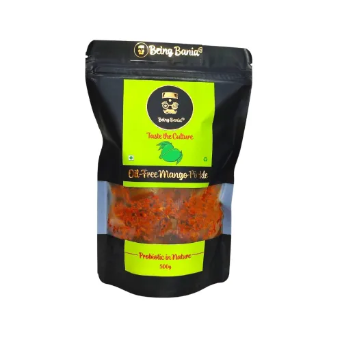 Image of Being Bania Homemade Oil Free Mango Pickle, 500g | Aam ka Achar |