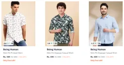 Being Human Men Fashion Shirt Flat 70% Discount