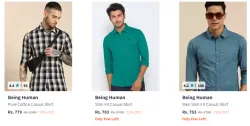 Being Human Men Fashion Shirt Flat 70% Discount