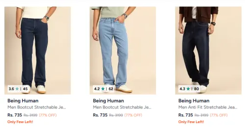 Image of Being Human Men Jeans up to 77% Discount