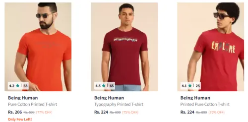 Image of Being Human Men T-shirt Starting @ ₹206