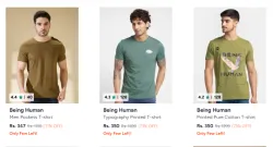 Being Human Men Tshirt Minimum 70% Discount