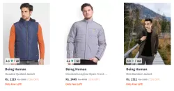 Being Human Mens Jacket at Minimum 70% Discount