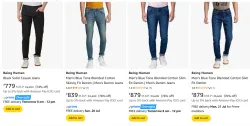 Being Human Mens Jeans at minimum 72% Discount