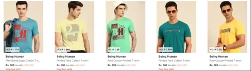 Image of BEING HUMAN Men's Shirt Minimum 63% Discount