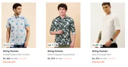 Being Human Mens Shirt at Minimum 70% Discount